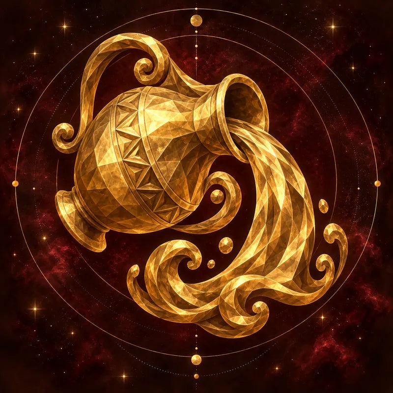 Aquarius zodiac illustration