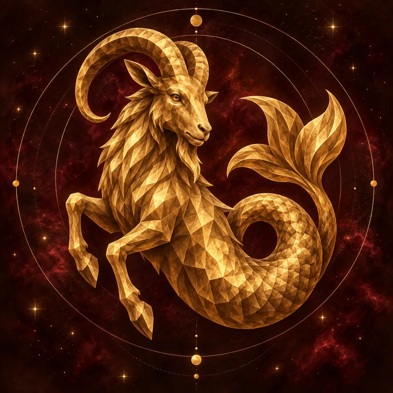 Capricorn zodiac illustration