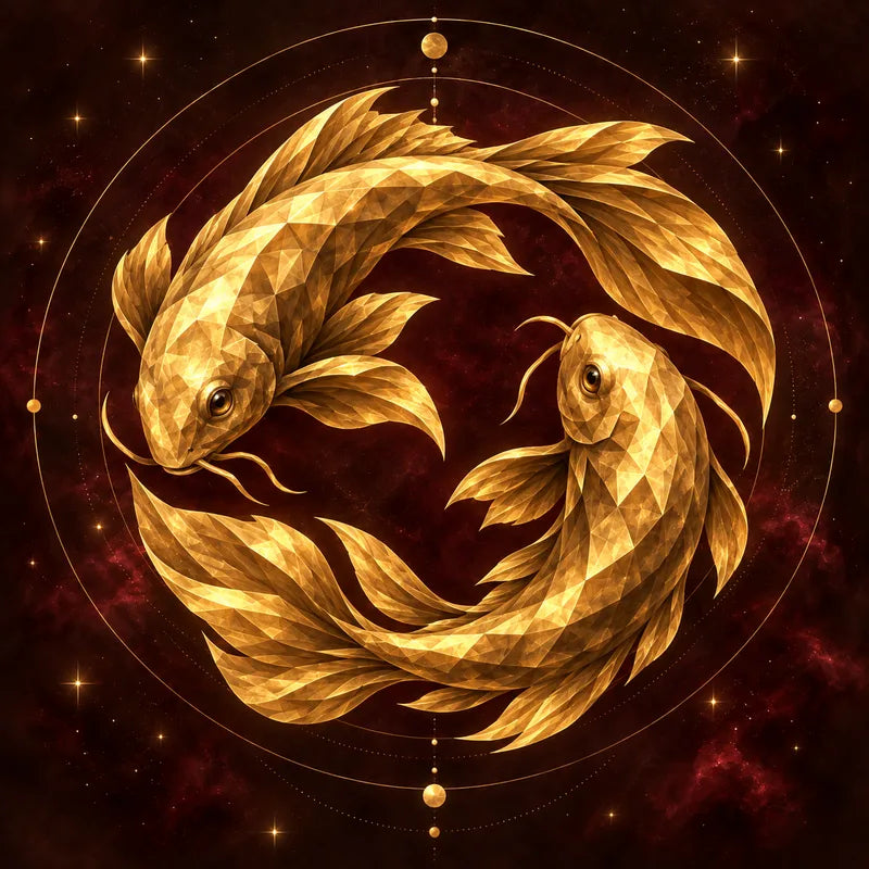 Pisces zodiac illustration